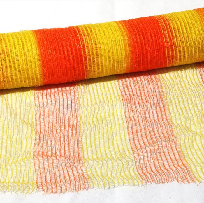 woven striped orange yellow safety net
